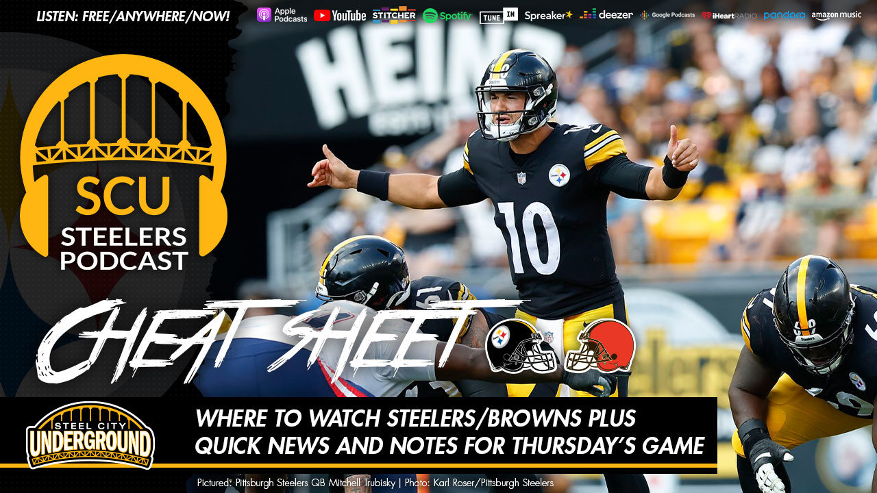 Where to watch Steelers/Browns plus quick news and notes for Thursday’s game