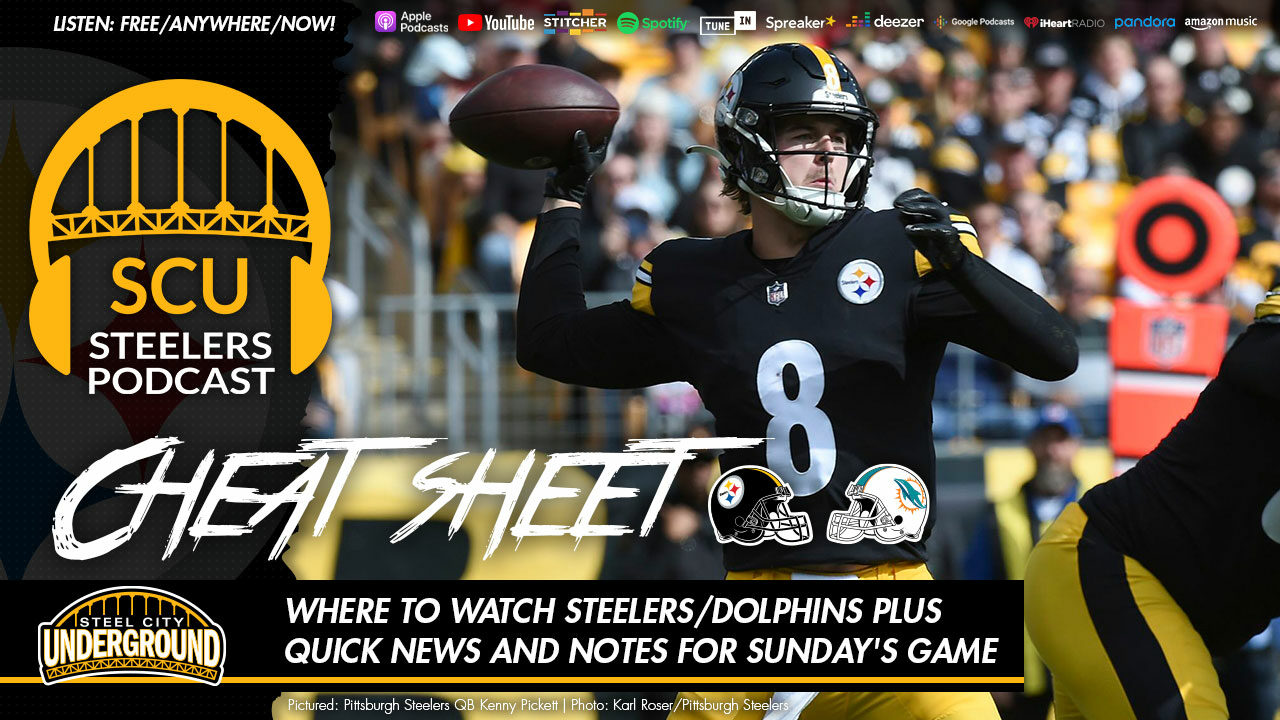 Where to watch Steelers/Dolphins plus quick news and notes for Sunday's game