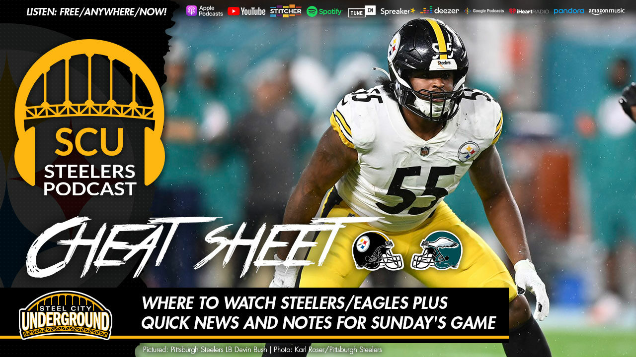 Where to watch Steelers/Eagles plus quick news and notes for Sunday's game