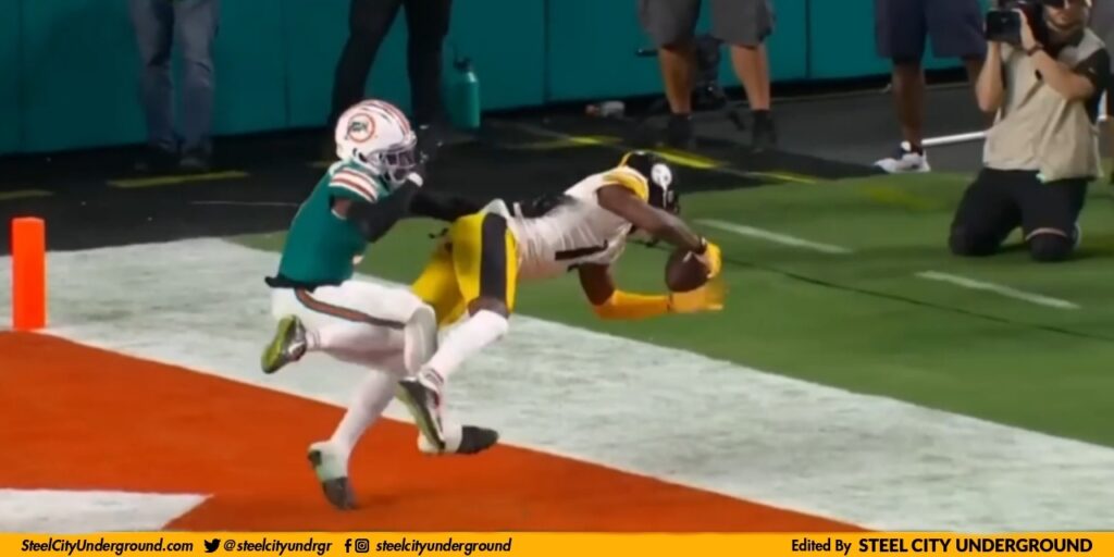 Watch: George Pickens' freakish touchdown catch against the Miami Dolphins