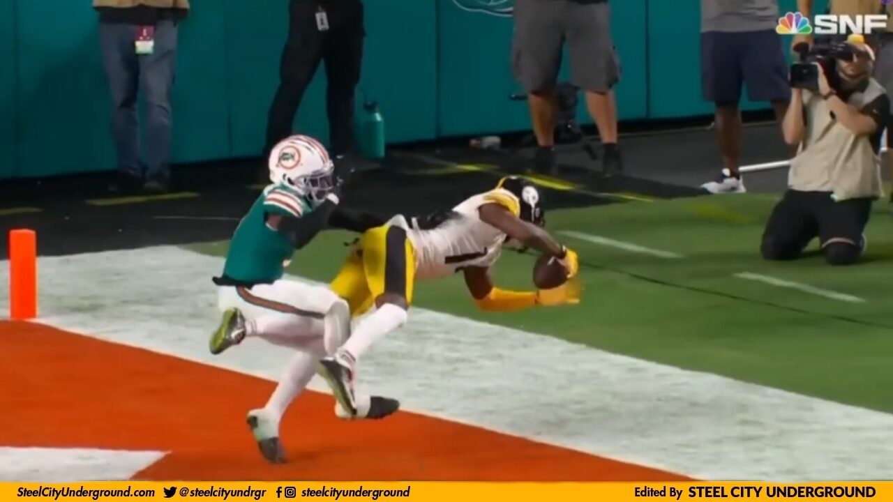 Watch: George Pickens' freakish touchdown catch against the Miami Dolphins