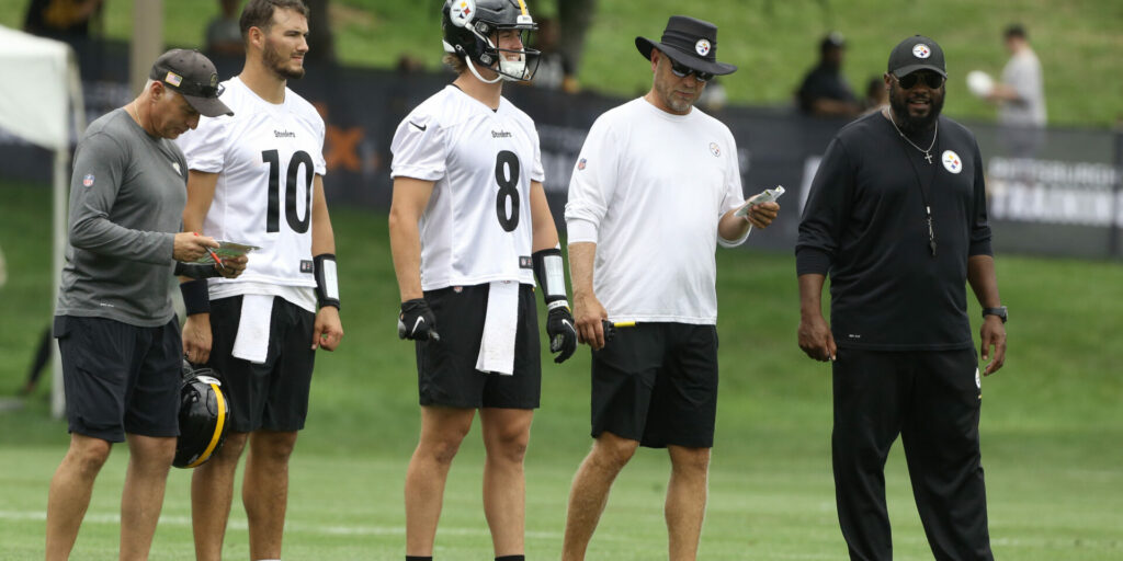 Pittsburgh Steelers QBs and Coaching Staff including OC Matt Canada