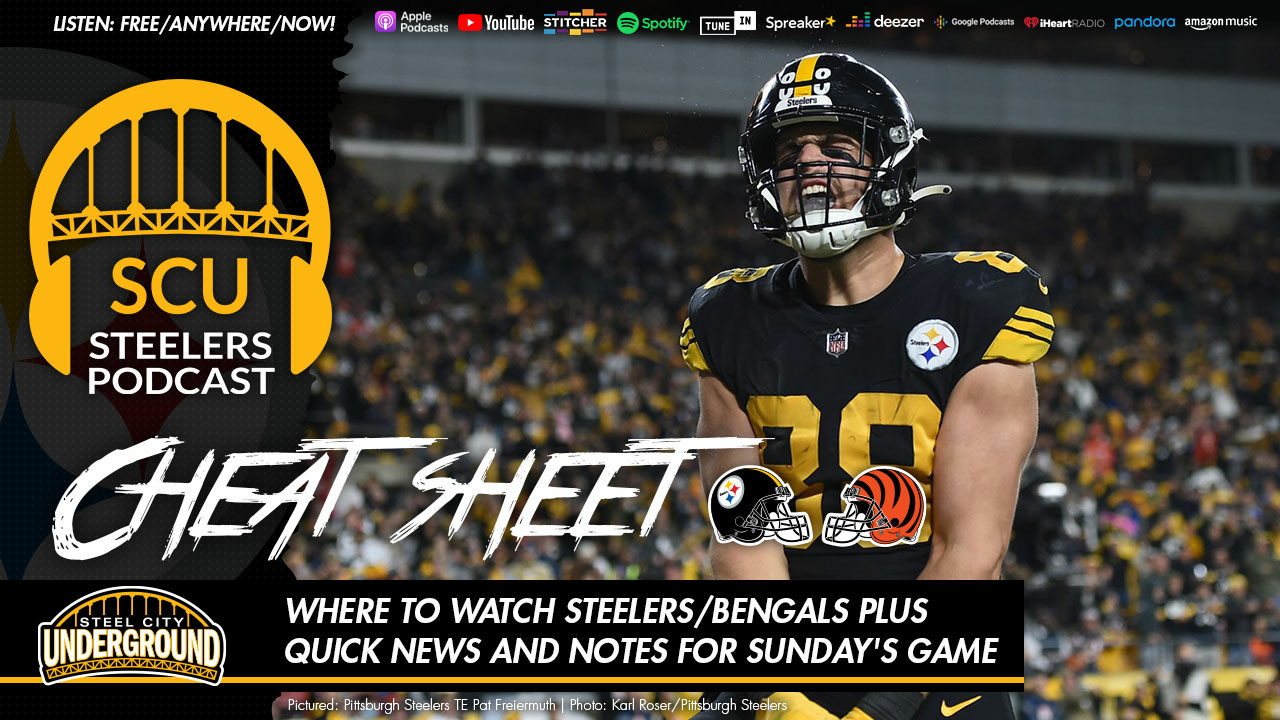 Where to watch Steelers/Bengals plus quick news and notes for Sunday's game