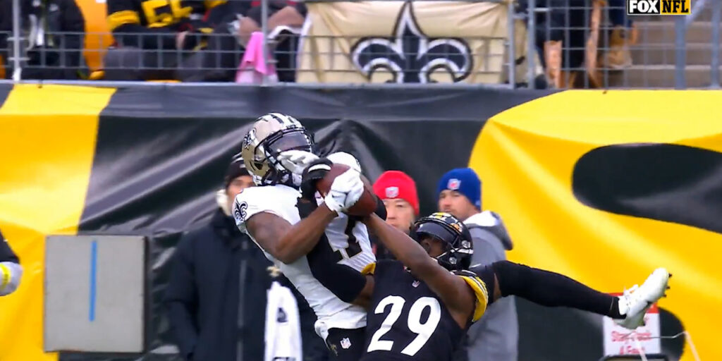 Watch: Levi Wallace rips ball away for Steelers second pick of the game