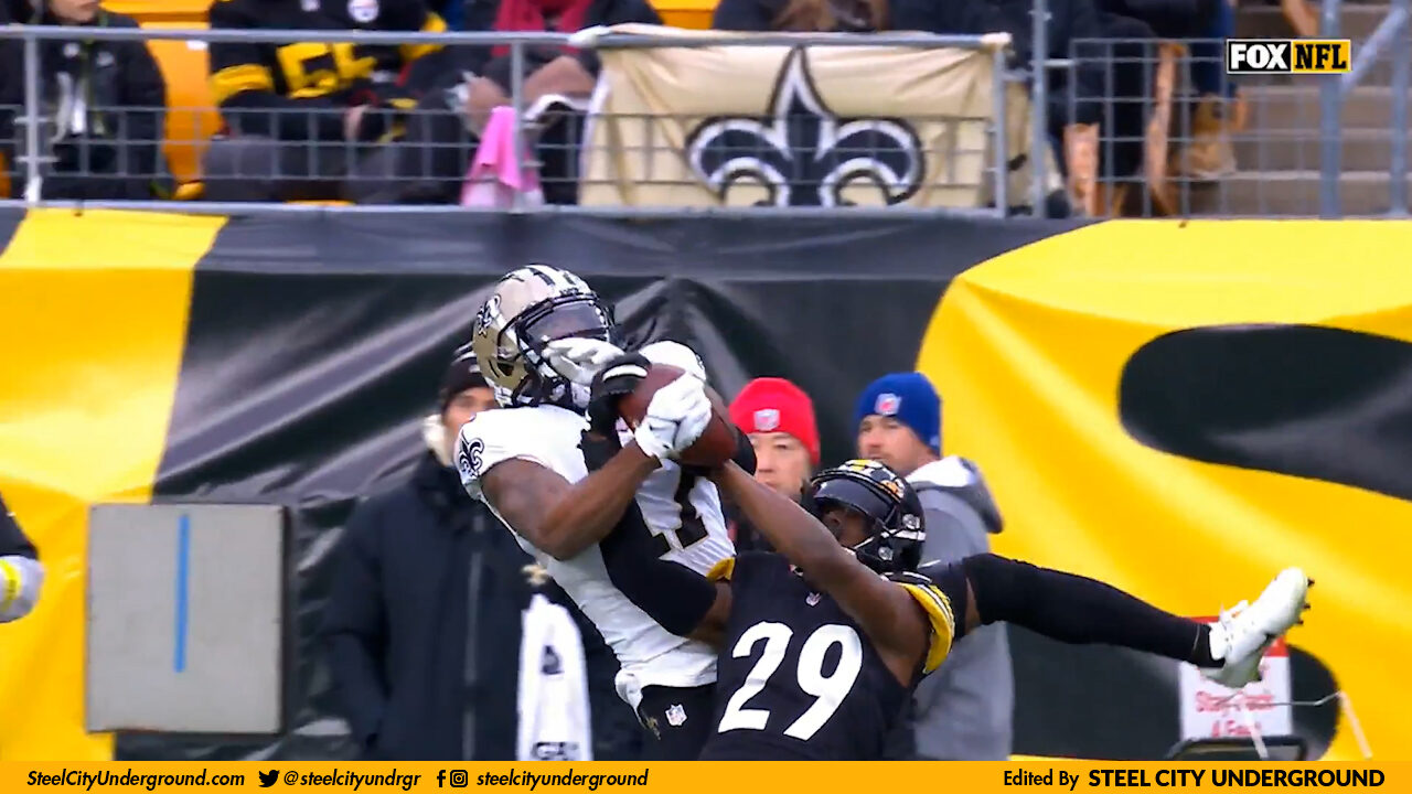 Watch: Levi Wallace rips ball away for Steelers second pick of the game