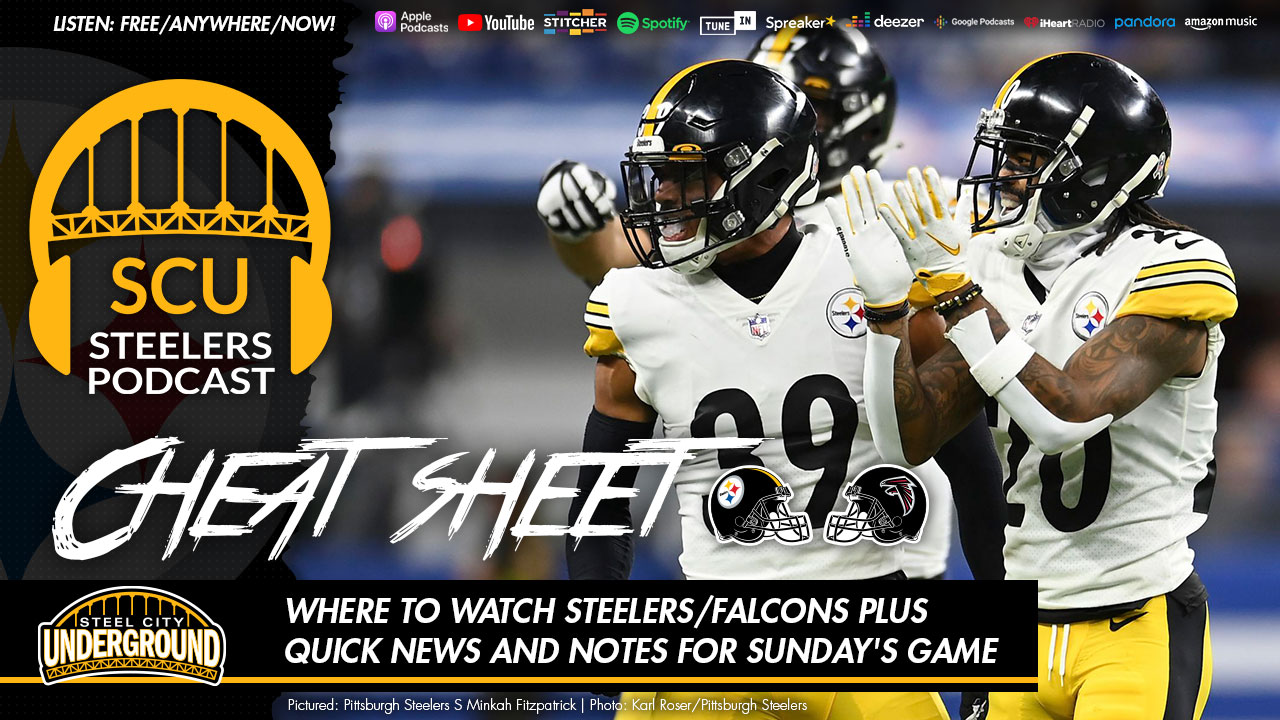 Where to watch Steelers/Falcons plus quick news and notes for Sundays game 