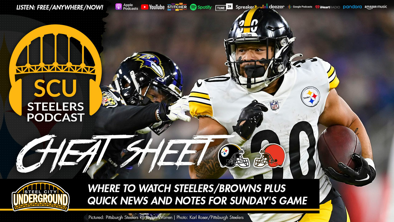 Where to watch Steelers/Browns plus quick news and notes for Sunday's game