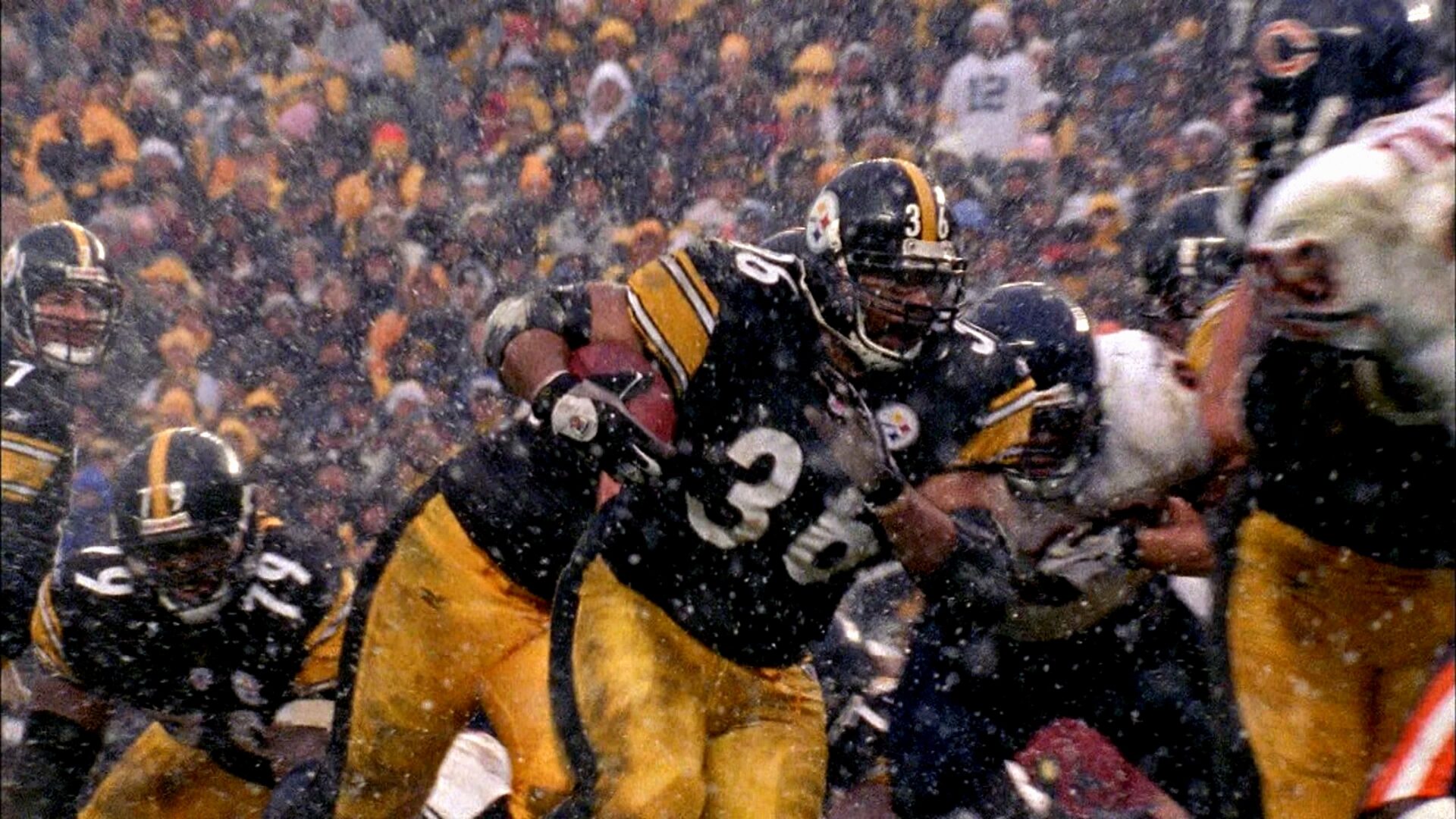 bettis running over urlacher