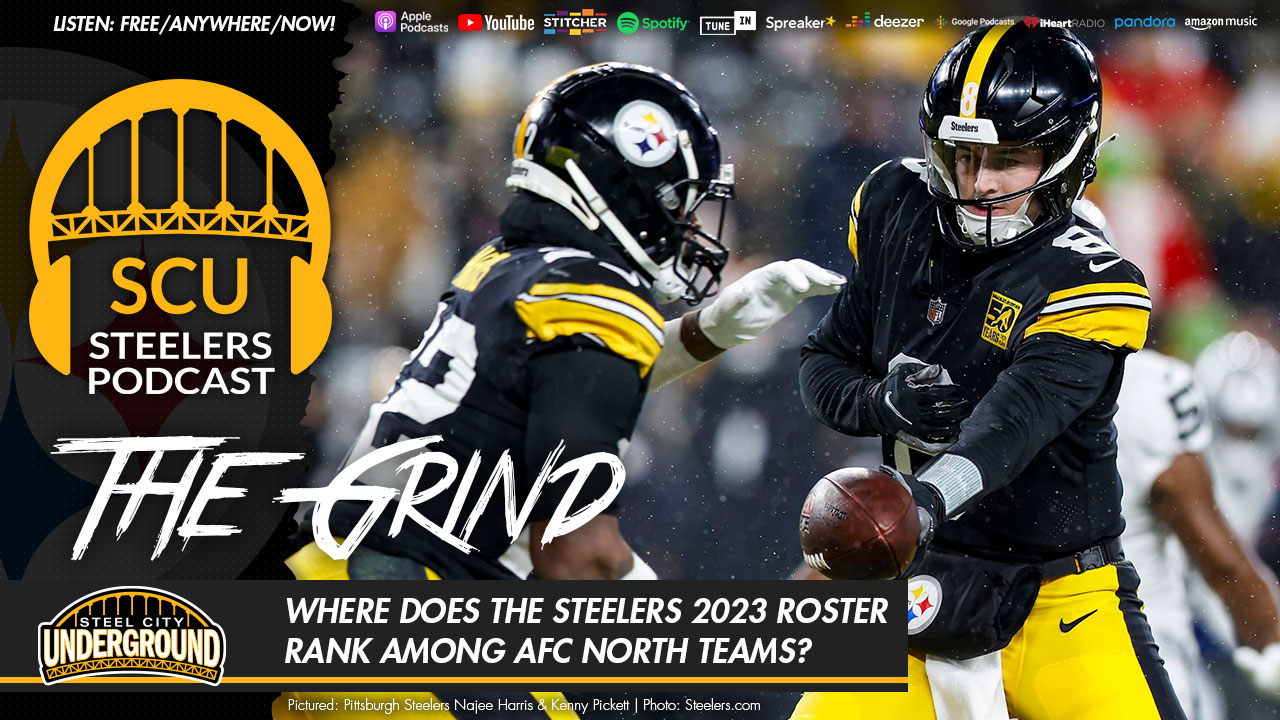 Where does the Steelers 2023 roster rank among AFC North teams?
