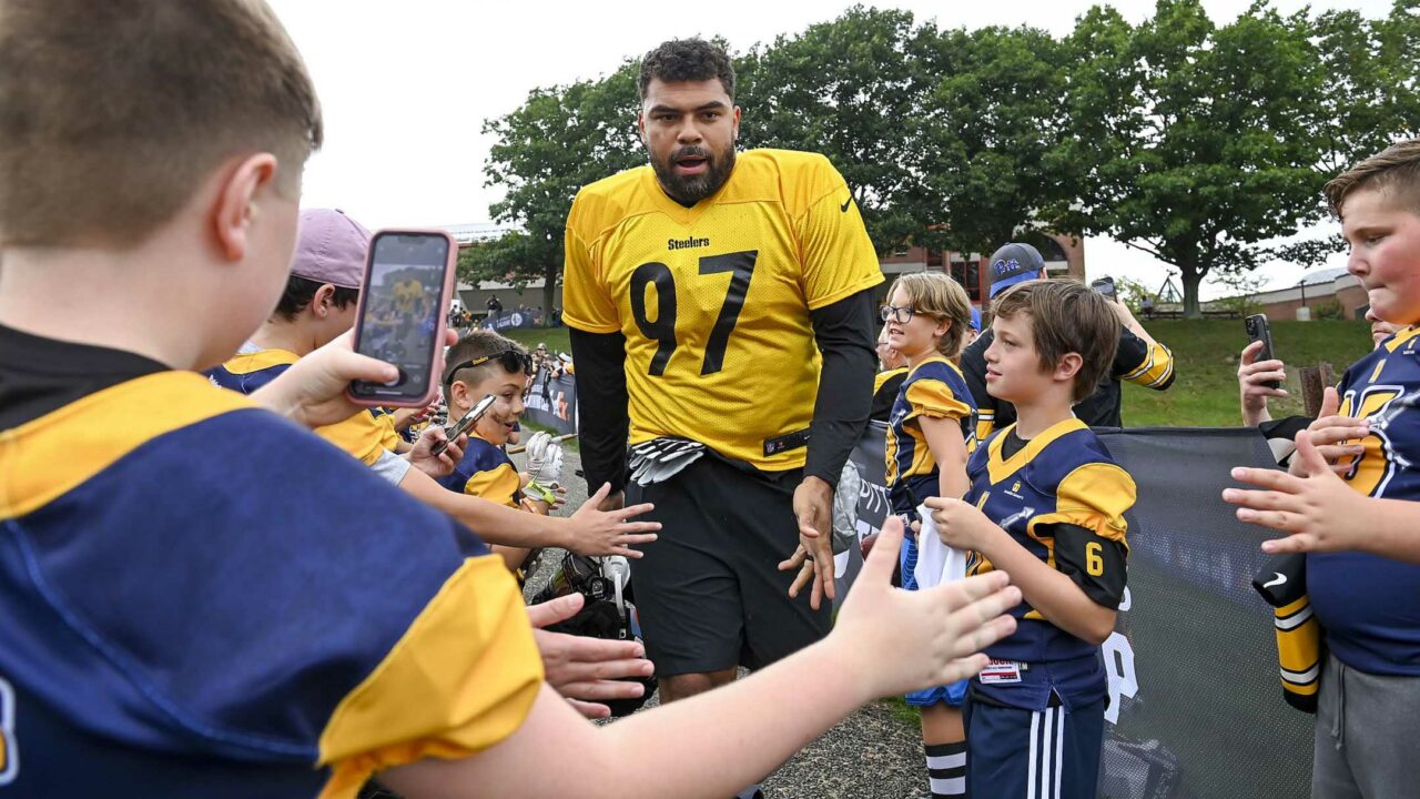 Cameron Heyward at Pittsburgh Steelers training camp 2022