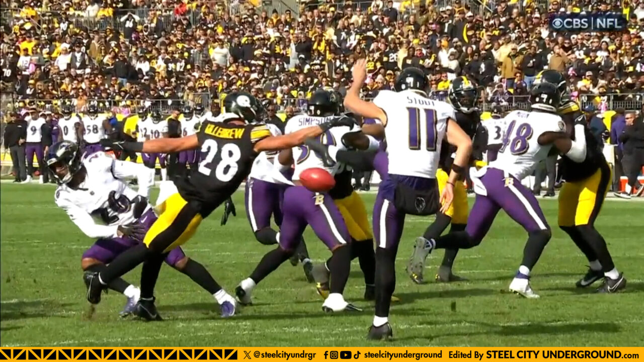 Watch: Killebrew's punt block results in safety for Steelers