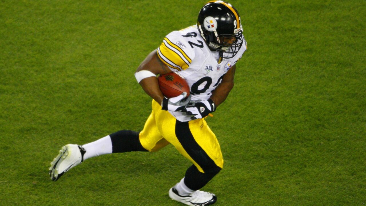 Pittsburgh Steelers linebacker James Harrison Super Bowl Pick Six