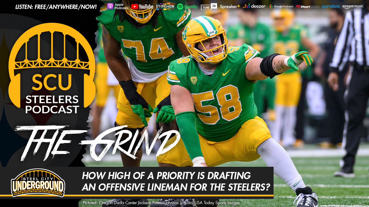 How high of a priority is drafting an offensive lineman for the Steelers?