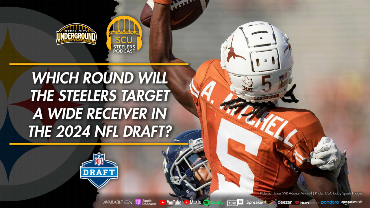 Which round will the Steelers target a wide receiver in the 2024 NFL Draft?