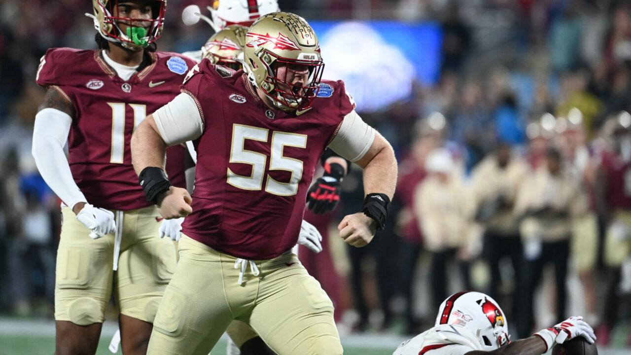 Florida State Seminoles defensive lineman Braden Fiske