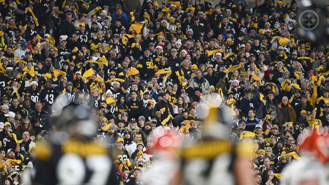 Pittsburgh Steelers fans wave Terrible Towels