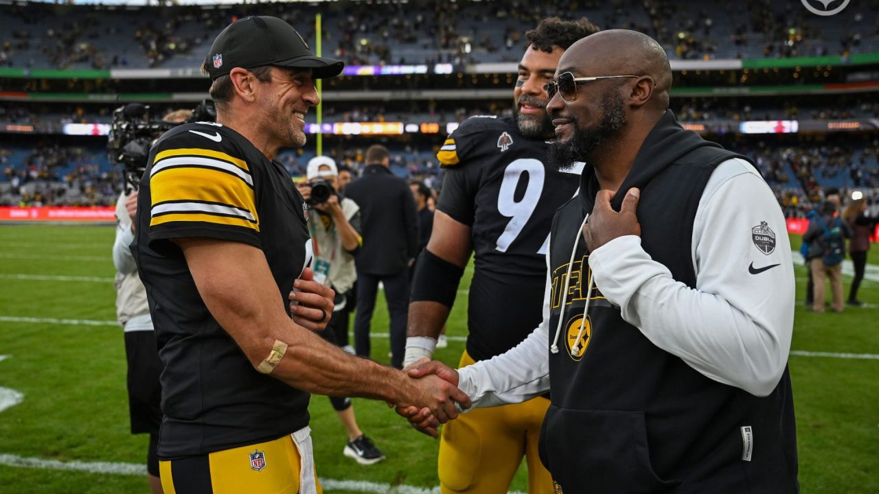 Pittsburgh Steelers QB Aaron Rodgers & Head Coach Mike Tomlin