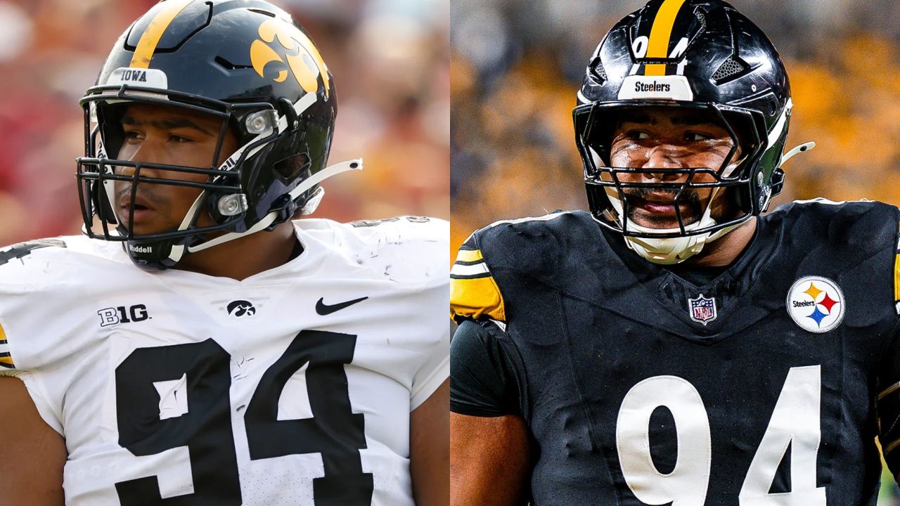 Yahya Black of the Iowa Hawkeyes and the Pittsburgh Steelers